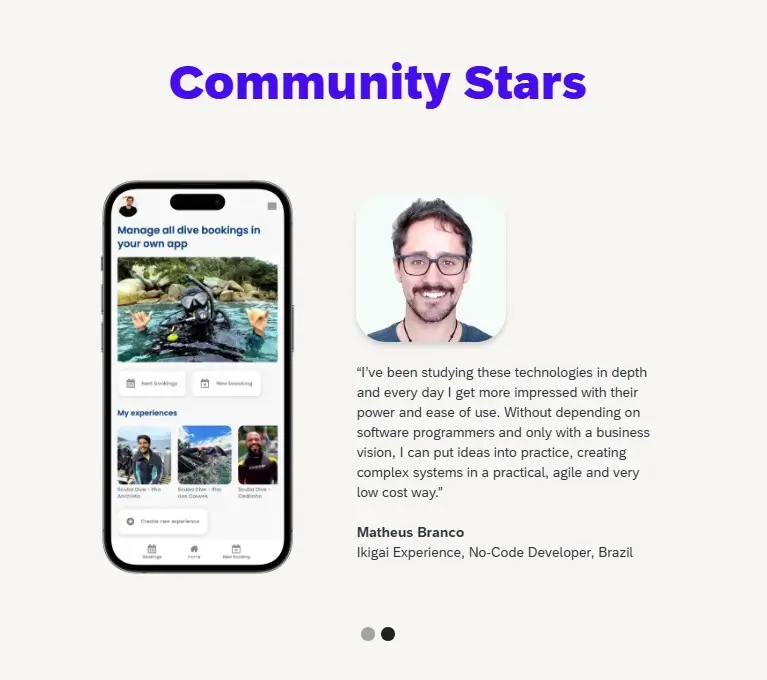 Matheus Branco star of the AppGyver community