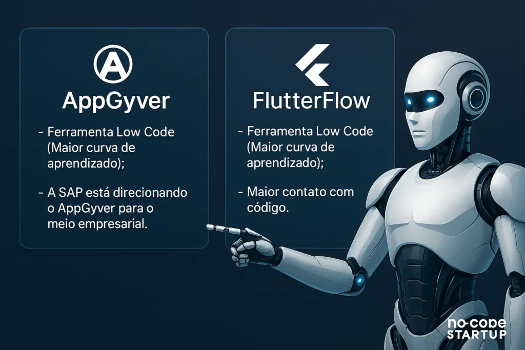 difference between AppGyver and FlutterFlow professionally
