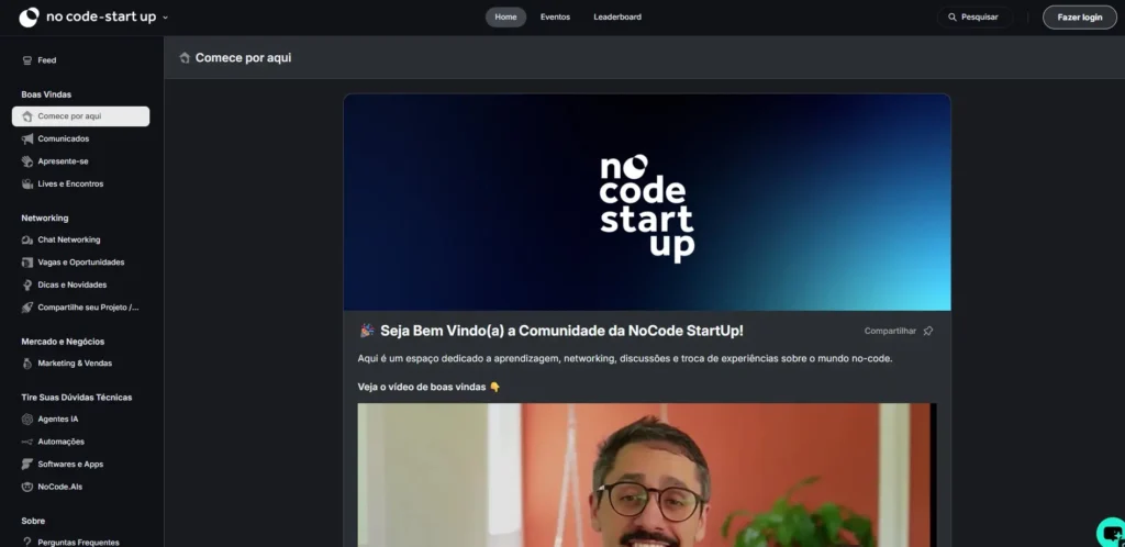 comunidade open nocode startup