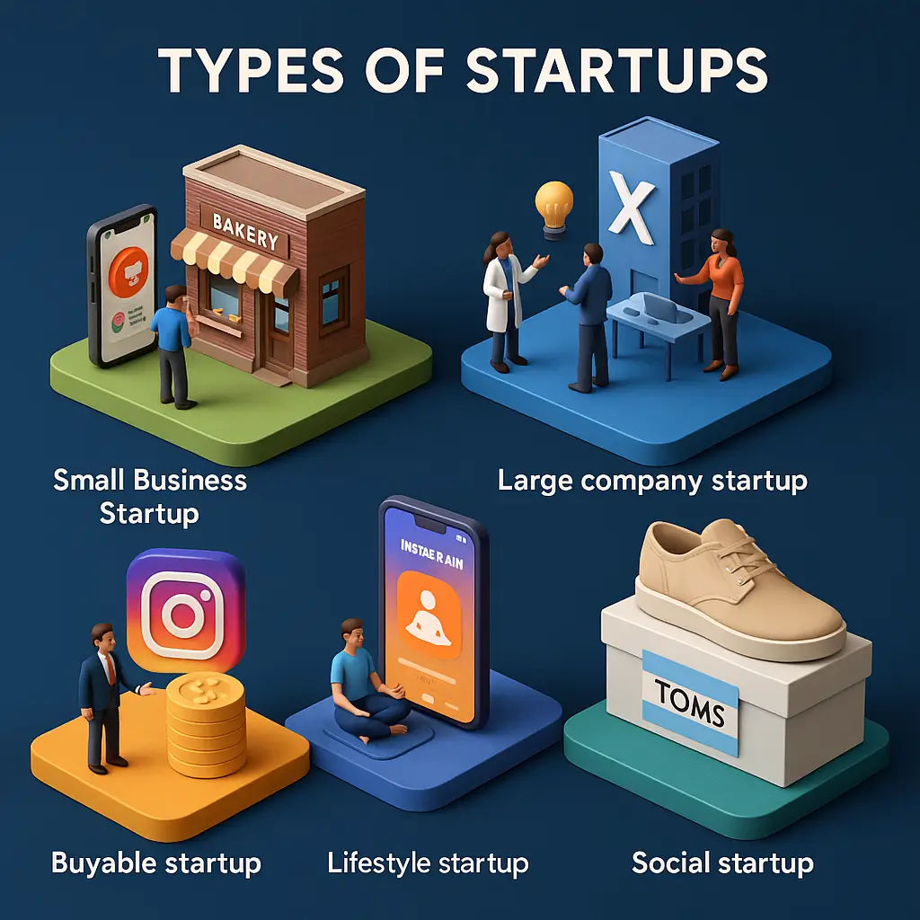 ¿Qué tipos de startups existen?