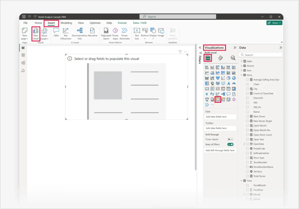 Inserindo cartões de dashboard no power bi