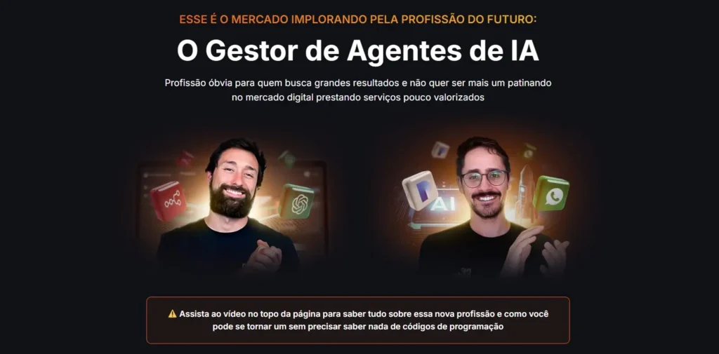 Formação Gestor de Agentes IA NoCode StartUp Domine a IA