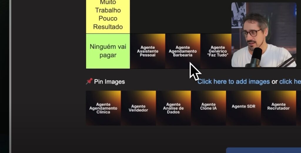 Agentes pouco rentáveis ou com baixa demanda Agente para Barbearias