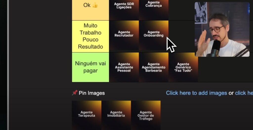 Agentes que funcionam mas exigem mais trabalho Agente Recrutador e de Onboarding