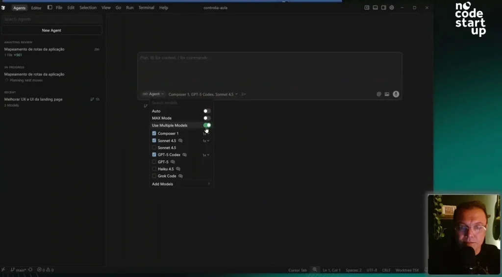 Practical tests with multiple models (Composer, Sonnet and GPT 5 Codecs)