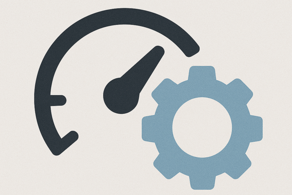 Un icono que representa el ámbito de la optimización y el rendimiento web.