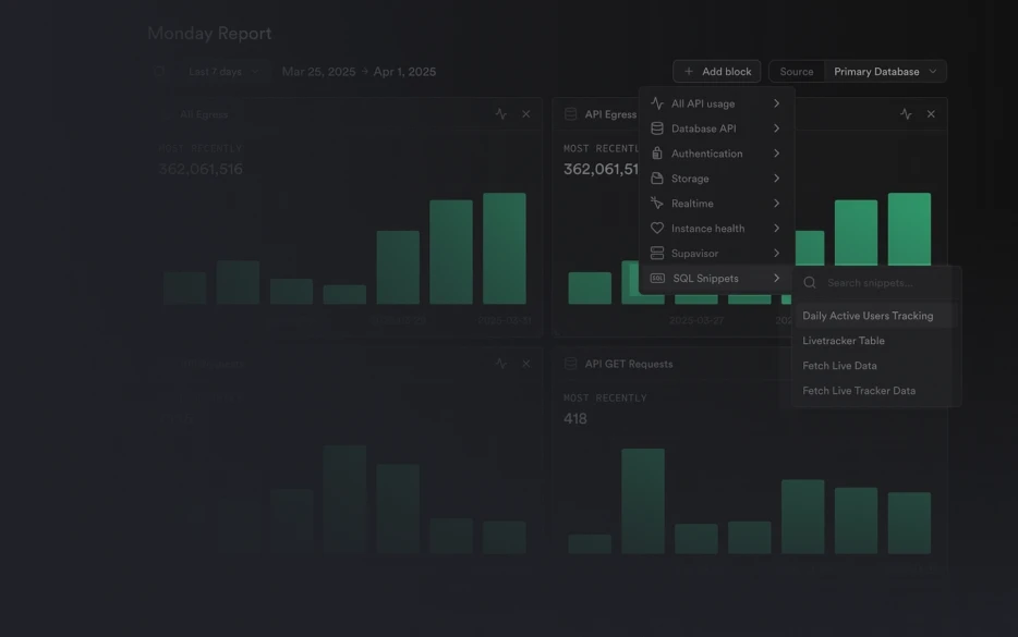 supabase img funcionalidades